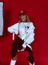 Leather imitation jacket "MATCHA CV2139" - WHITE